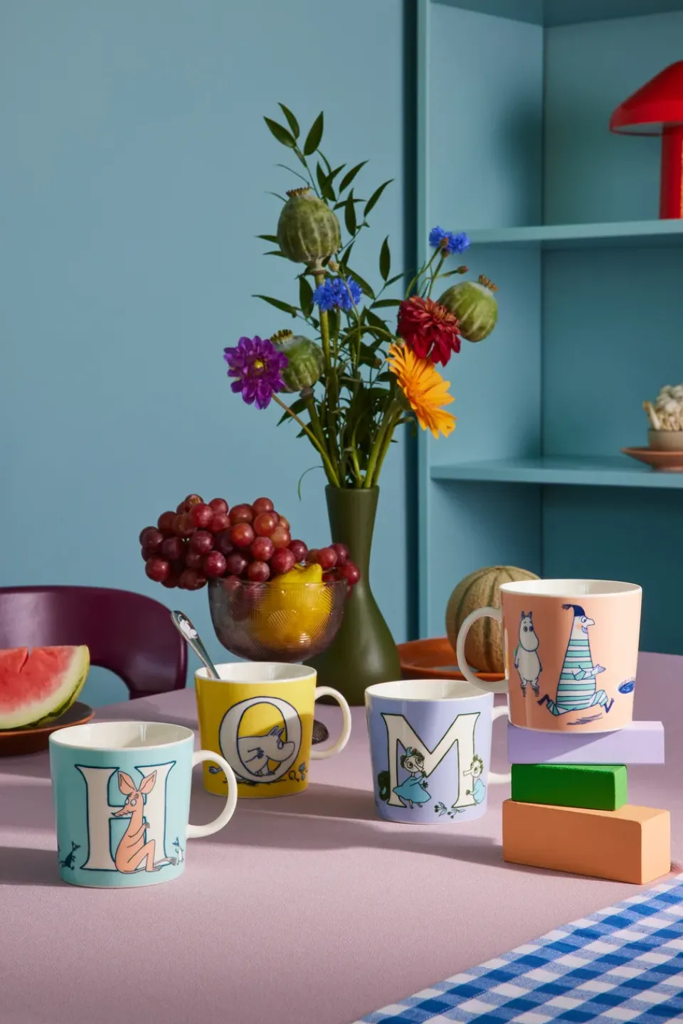 Moomin Arabia ABC Moomin mug 40 cl, H Blue