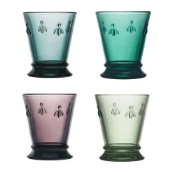 La Rochère Abeille drinking glass 26 cl 4 pieces, Multi PurpleGreenBlue Clearance