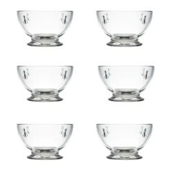 La Rochère Abeille glass bowl 60 cl 6-pack, Clear Transparent Best