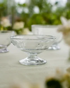 La Rochère Abeille glass bowl on foot 20 cl 6-pack, Clear Transparent
