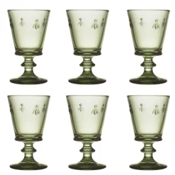 La Rochère Abeille wine glass 24 cl 6-pack, Olive Green