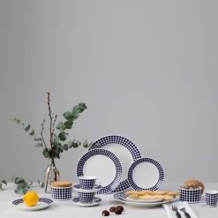 Gustavsbergs Porslinsfabrik Adam tea set, tea cup + saucer BlueWhite Outlet