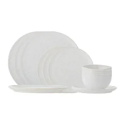 Bloomingville Addison dinnerware set 12 pieces, White Sale