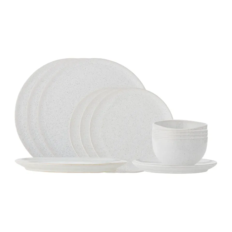 Bloomingville Addison dinnerware set 12 pieces, White Sale