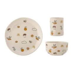 Bloomingville Agnes children's dinnerware 3 pieces, White Online