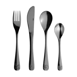 Aida children's cutlery 4 pieces, Black Hot
