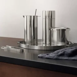 Stelton AJ cylinda-line cocktail jug 1 l, Stainless steel Silver-coloured Outlet