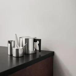 Stelton AJ cylinda-line teapot, stainless steel Silver-coloured Clearance