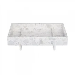 Blomus Alegto tray marble 18x30 cm, Nimbus cloud White Hot