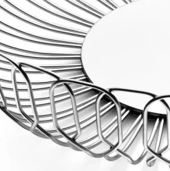 Georg Jensen Alfredo bread basket, large, Ø 26 cm GreySilver-coloured Hot