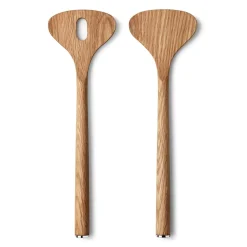 Georg Jensen Alfredo salad servers oak, 28 cm Brown