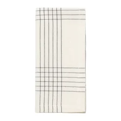 Broste Copenhagen Alice fabric napkin 45x45 cm, Black-natural BlackBeige Online