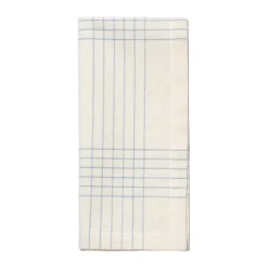 Broste Copenhagen Alice fabric napkin 45x45 cm, Dusty blue-natural BlueBeige Outlet
