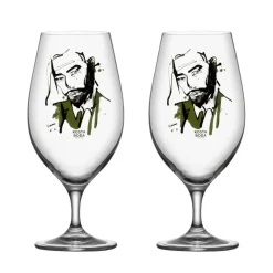 Kosta Boda All about you beer glass 40 cl 2-pack, Want him (green) GreenTransparent