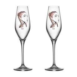 Kosta Boda All about you champagne glass 24 cl 2-pack, forever yours Transparent New
