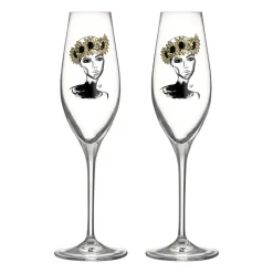 Kosta Boda All about you champagne glass 24 cl 2-pack, Let's celebrate you Transparent Hot