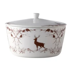 Wik & Walsøe Alveskog serving terrin with lid, White- Brown Sale