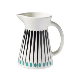 Superliving Amanda milk jug, white-aqua BlueBlack Clearance