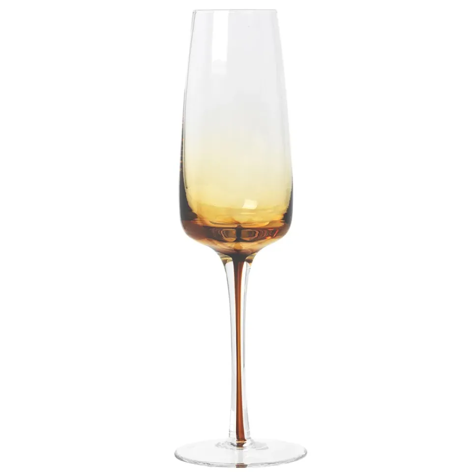 Broste Copenhagen Amber champagne glass, 20 cl Yellow Clearance