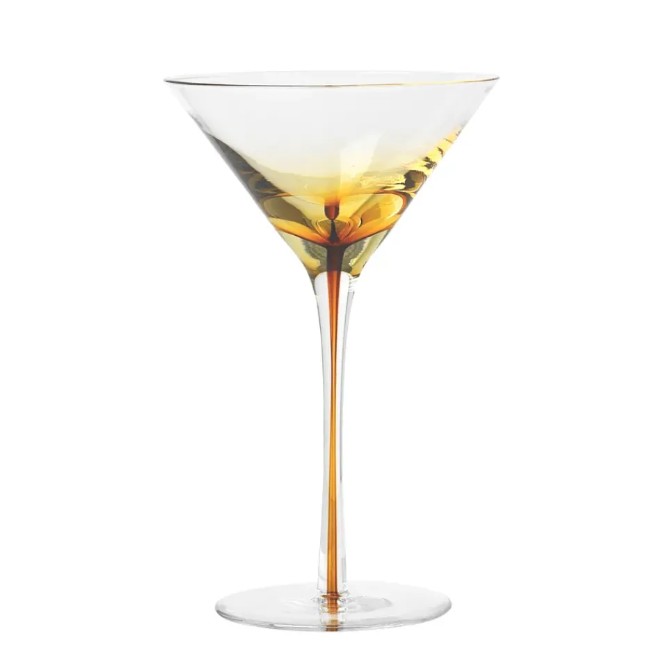 Broste Copenhagen Amber martini glass, 20 cl Yellow Clearance