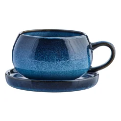 Lene Bjerre Amera cup and saucer, Blue Best