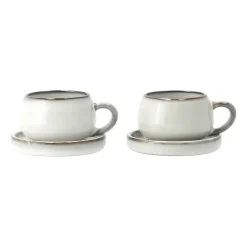Lene Bjerre Amera espressocup with saucer, sands White Hot