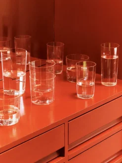 HAY Angle drinking glass 4-pack, Tall 13 cm Transparent New