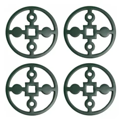 Hilke Collection Anima Gemella coaster 4-pack, Green New