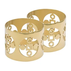 Hilke Collection Anima Gemella napkin ring 2-pack, Brass Gold-coloured Hot