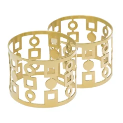 Hilke Collection Anima napkin ring 2-pack, Brass Gold-coloured Best