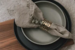 Hilke Collection Anima napkin ring 2-pack, Brass Gold-coloured Best