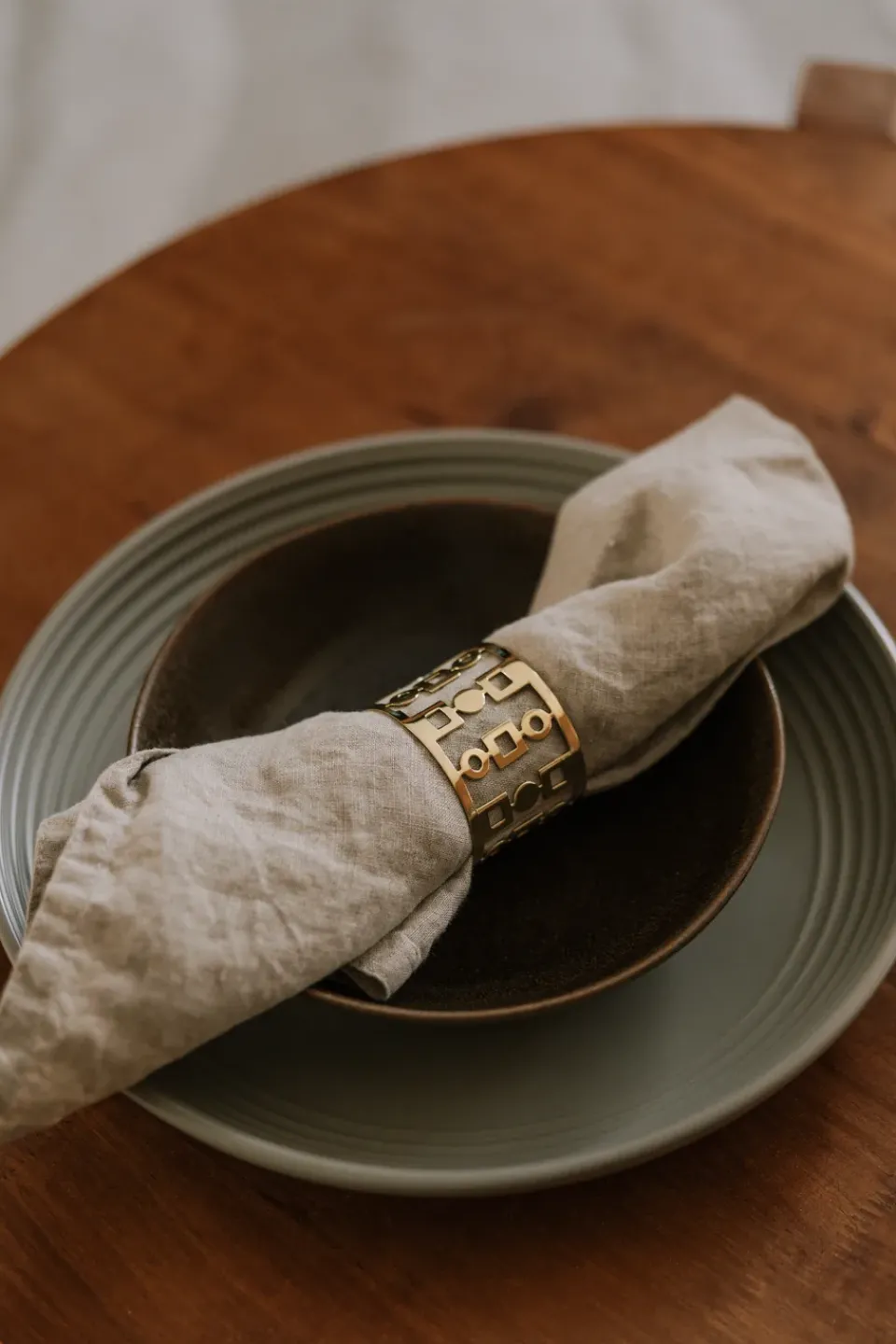 Hilke Collection Anima napkin ring 2-pack, Brass Gold-coloured Best