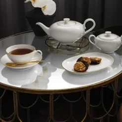 Villeroy & Boch Anmut Gold teacup saucer, White New