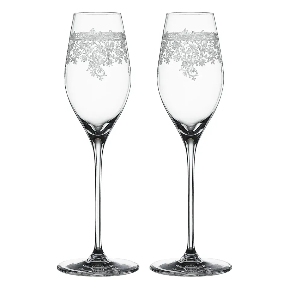 Spiegelau Arabesque champagne glass 30 cl 2-pack, Clear Transparent Best