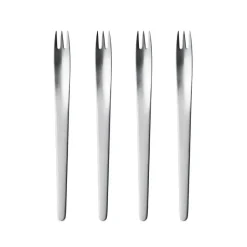 Georg Jensen Arne Jacobsen cake fork, 4 pack Silver-coloured Discount