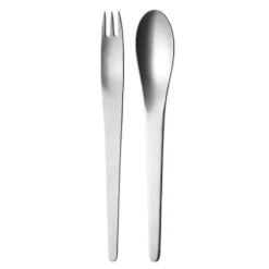 Georg Jensen Arne Jacobsen salad servers, 2 pieces Silver-coloured Discount