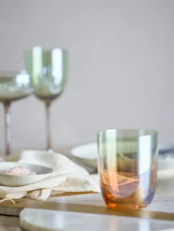 Bloomingville Aston drinking glass 4-pack, Bronze Orange Outlet