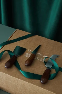 Sagaform Astrid cheese knife set 3-pack, Brown-silver BrownSilver-coloured Discount