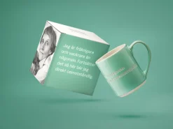Design House Stockholm Astrid Lindgren mug, I am frecklier…, -swedish Green Online