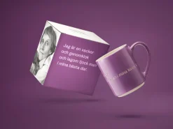 Design House Stockholm Astrid Lindgren mug, I am handsome, lila-swedish Purple Hot
