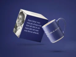 Design House Stockholm Astrid Lindgren mug, S'not something you plan, blue-swedish BlueWhite Outlet