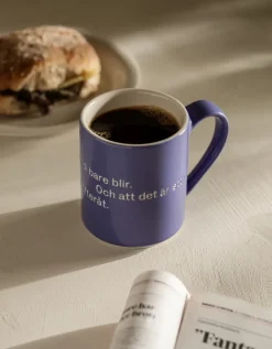 Design House Stockholm Astrid Lindgren mug, S'not something you plan, blue-swedish BlueWhite Outlet