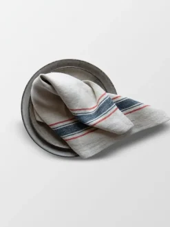 Tell Me More Astrid linen napkin 50x50 cm, Navy Beige Sale