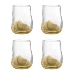 Bloomingville Ballard drinking glasses 4-pack, Natural Brown