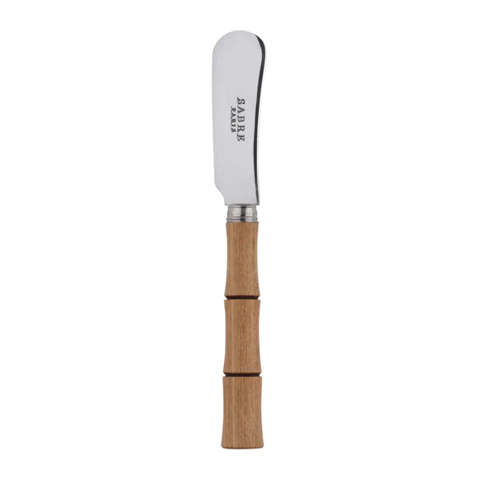 SABRE Paris Bamboo shape butter spreader 14 cm, Light wood laminated Brown