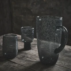 Olsson & Jensen Bari glass on base, Grey Hot