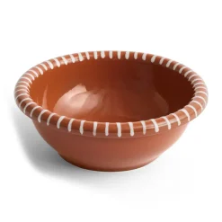 HAY Barro salad bowl, Natural with stripes, Ø26 cm White Discount