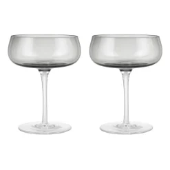 Blomus Belo champagne coupe glass 20 cl cl 2 pack, Smoke TransparentGrey Discount