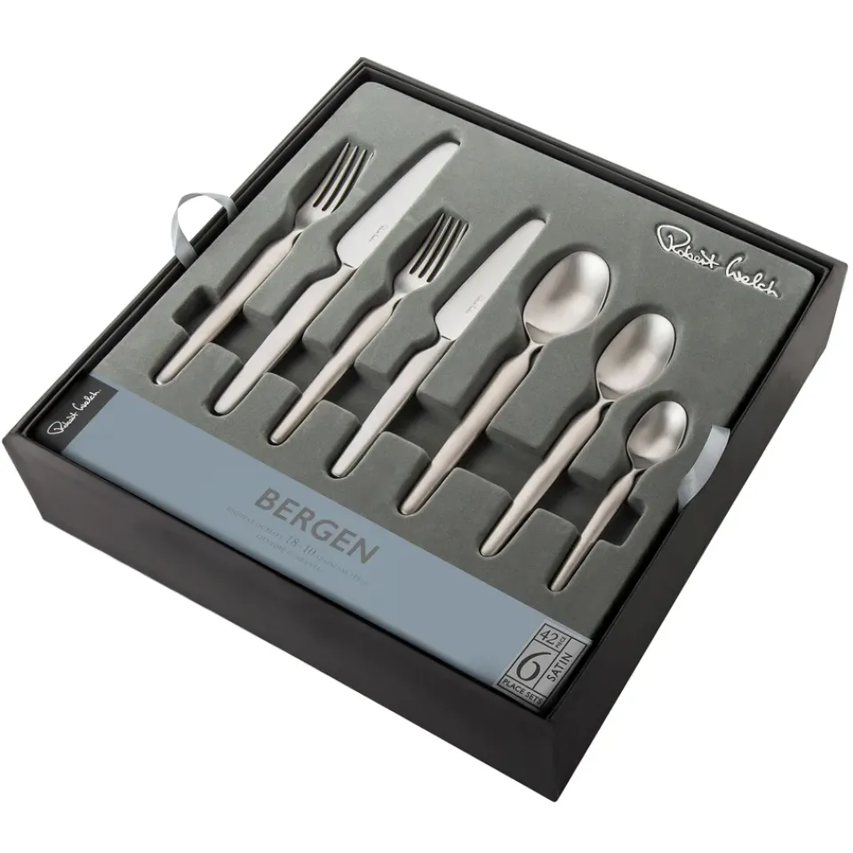 Robert Welch Bergen cutlery set matte, 42 pieces Silver-coloured Sale