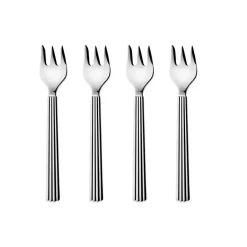 Georg Jensen Bernadotte cake fork, 4-pack Silver-coloured Online